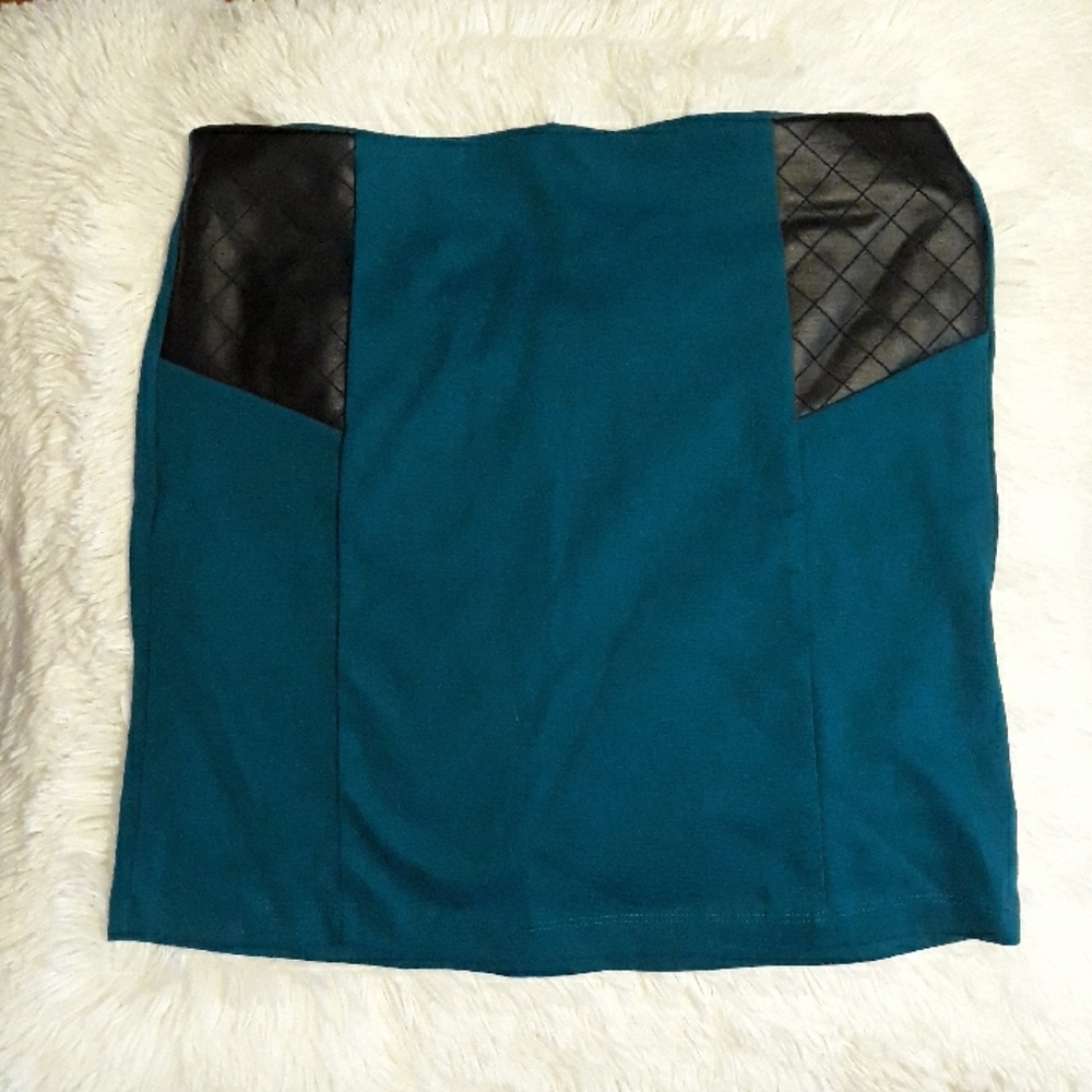 Teal Mini Skirt